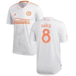 Atlanta United FC Jersey – White | 8-Ezequiel Barco | Adult Small